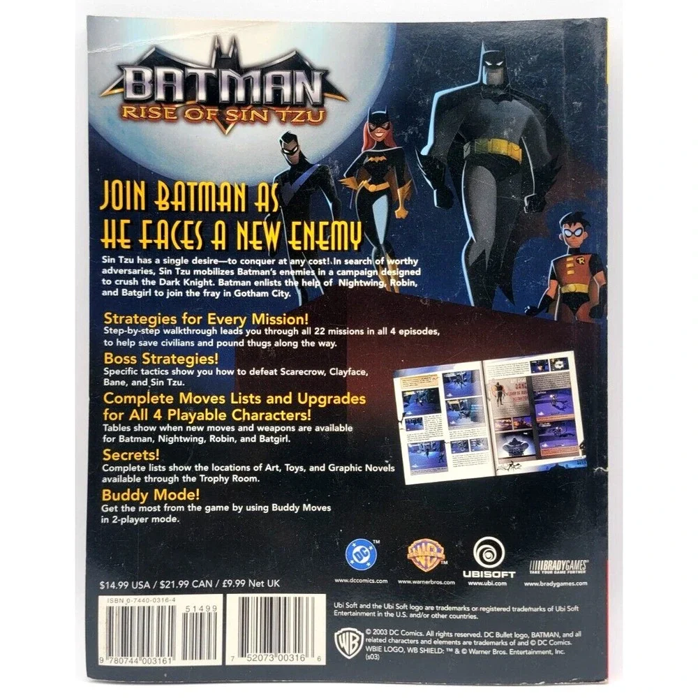 Batman Rise Of Sin Tzu Official Strategy Game Guide PS2‎ / XBOX / Gamecube